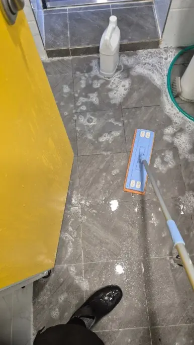 역류 오수  작업 중