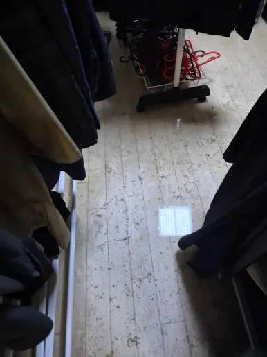 역류 오수  청소 전