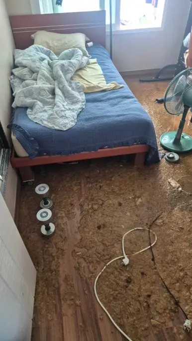 중계동 침실 마루 오수 침투