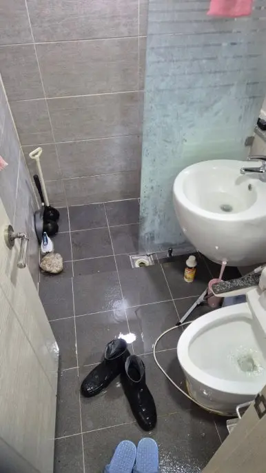 중계동 오물 세정 완료