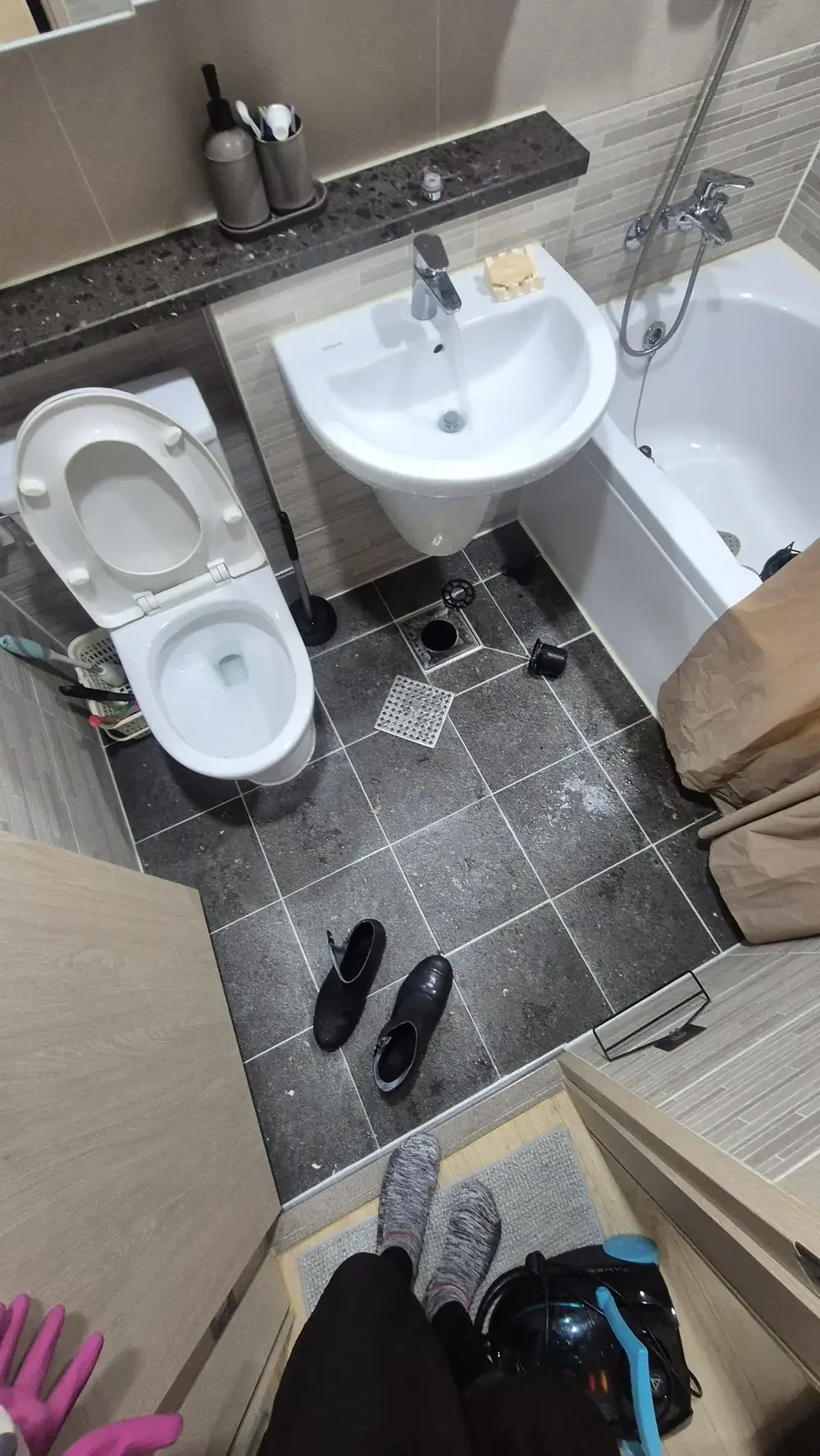 변기역류 청소 - 욕실 전체 역류 현장 2