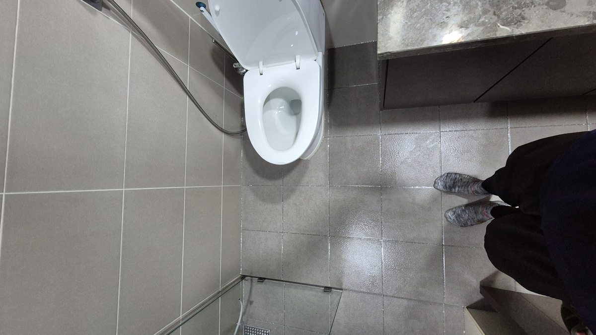 샤워부스 유리청소 완료 - 욕실 전체