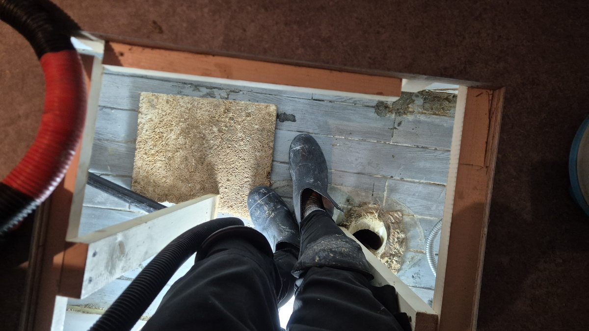 정화조 청소 완료 - 습식청소기 마무리