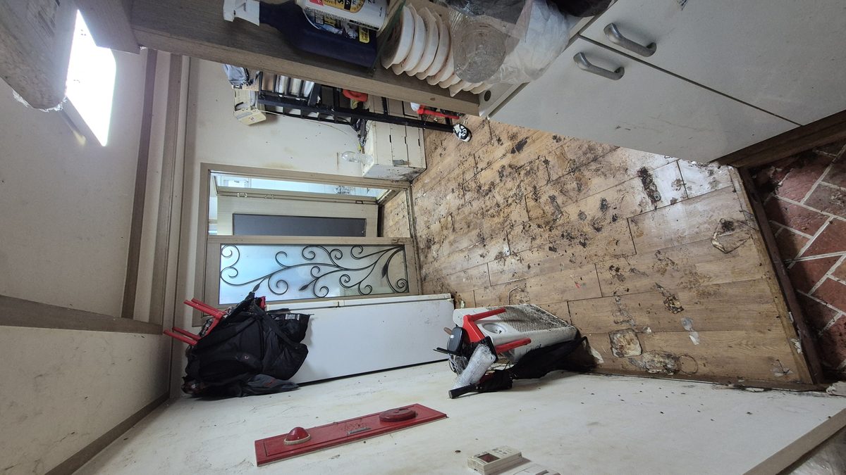 쓰레기집 현관 청소 전