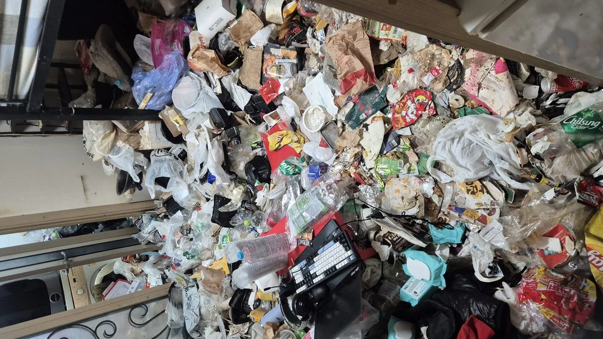 쓰레기집 현장 - 원룸 전체 폐기물 적재
