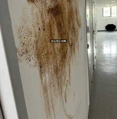 오물 오염 벽면