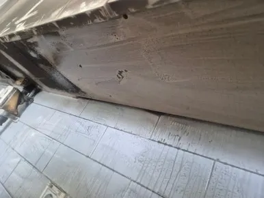 화재 그을음 카운터 청소 전