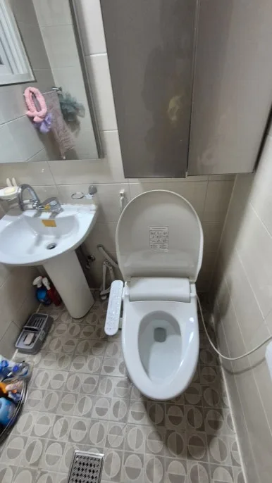 화장실 배관 살균세정 완료