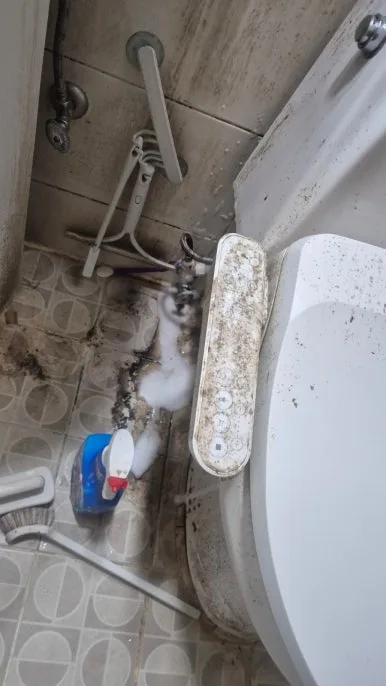 화장실 변기 오물