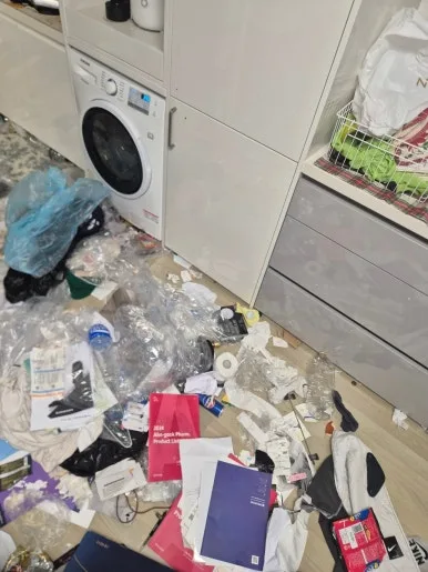 인천 세탁기 주변 쓰레기