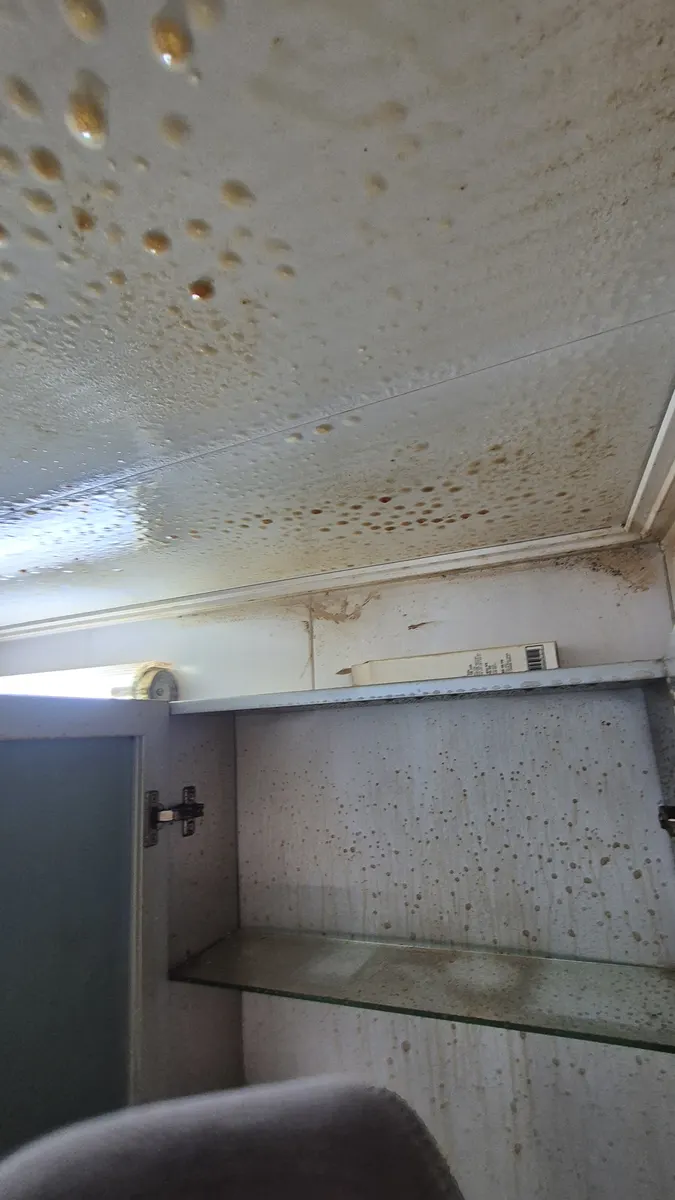 화장실 수납장 니코틴 오염