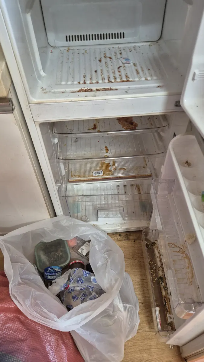 냉장고 비운 후 봉투 정리