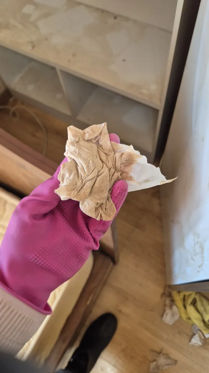 니코틴 묻은 걸레 클로즈업