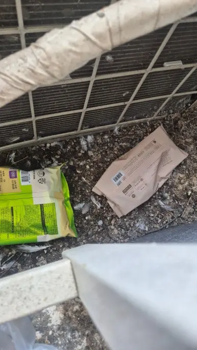 비둘기 배설물 실외기