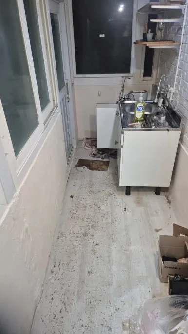 이태원 싱크대역류 주방 바닥 오수 오염 작업 전