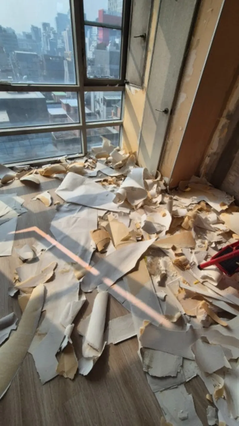 벽지 벽면 청소 후