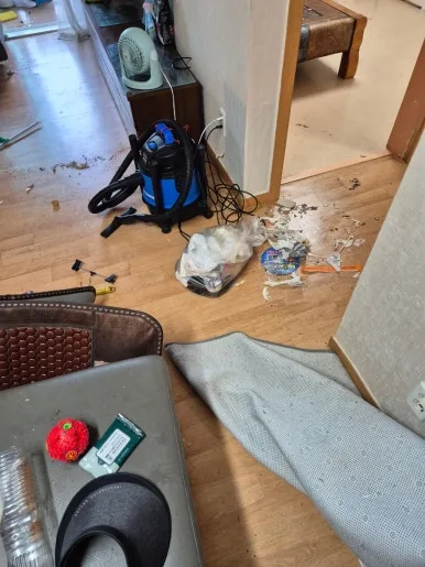 용인 원룸 반려견 소변 오염 바닥